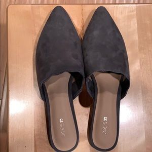 Joe’s Harper Grey Suede Mules